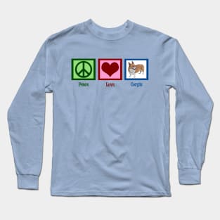 Peace Love Corgis Long Sleeve T-Shirt